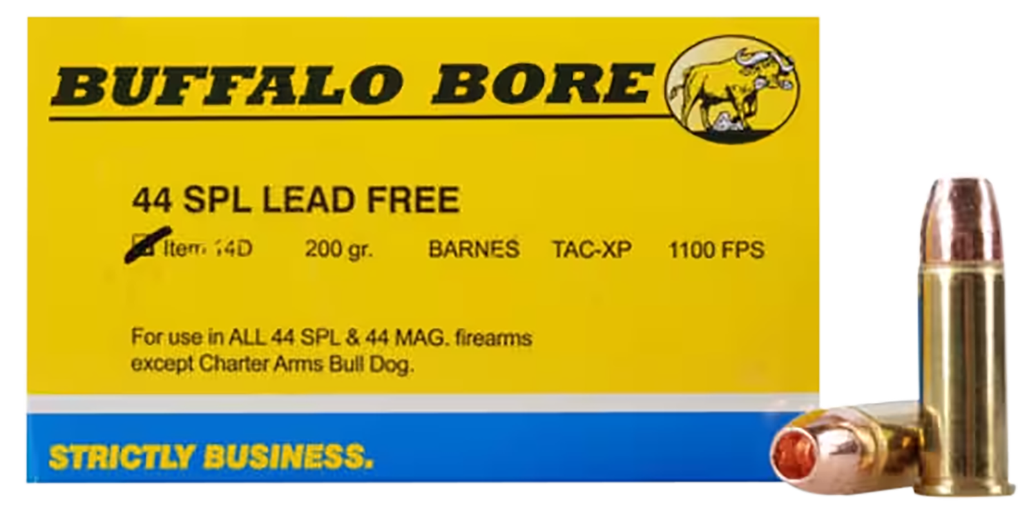 Buffalo Bore Lead-Free Handgun Ammunition 14D/20, 44 Special, TAC-XP, 200 GR, 1100 fps, 20 Rd/Bx