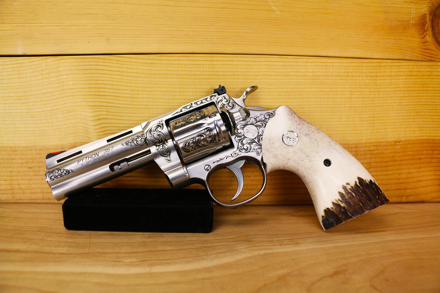 Custom & Collectible Engraved Colt Python CNCPYTHNSTAG4, 357
