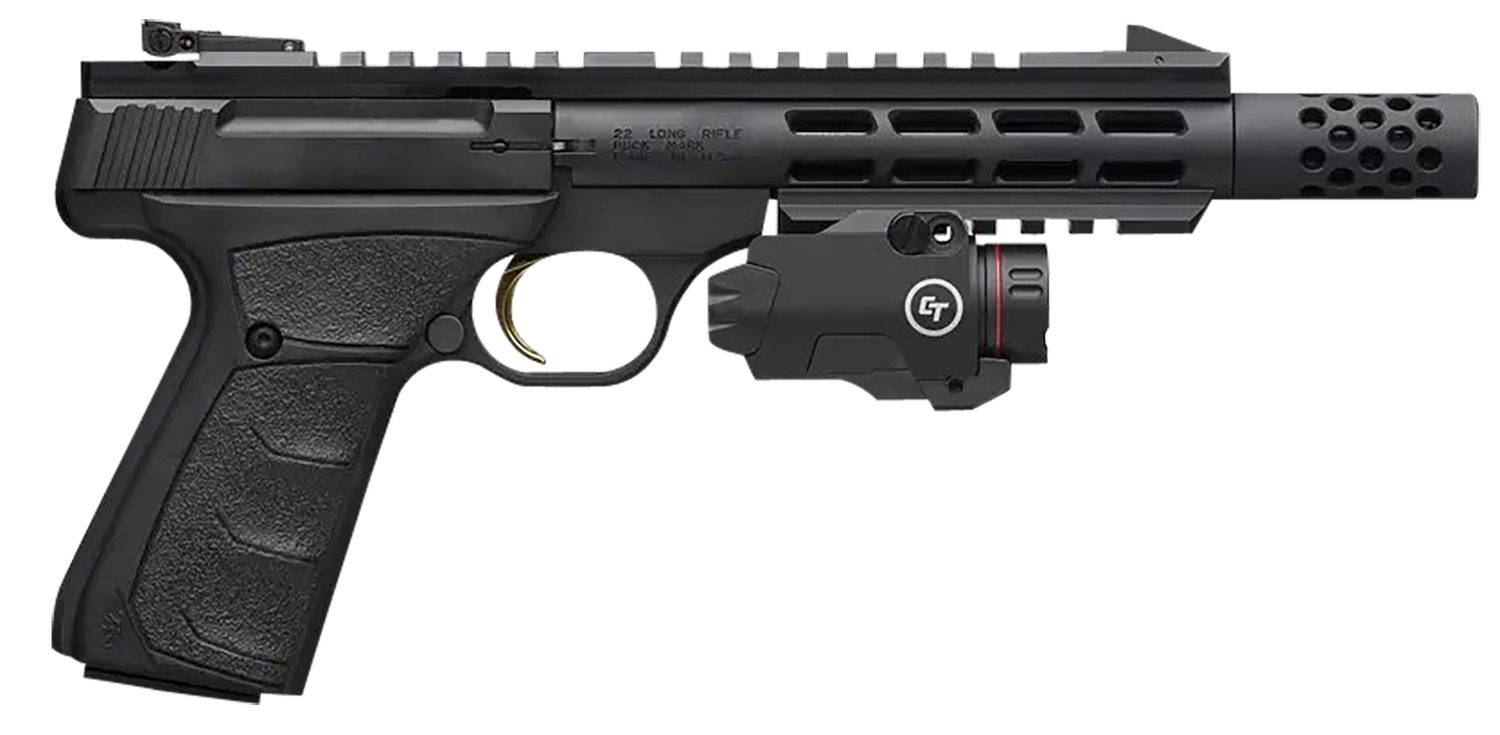 Browning Buck Mark Field Target Pistol 051583490, 22 LR, 5.87", Black Ultragrip FX, Black Anodized Finish, 10 Rds