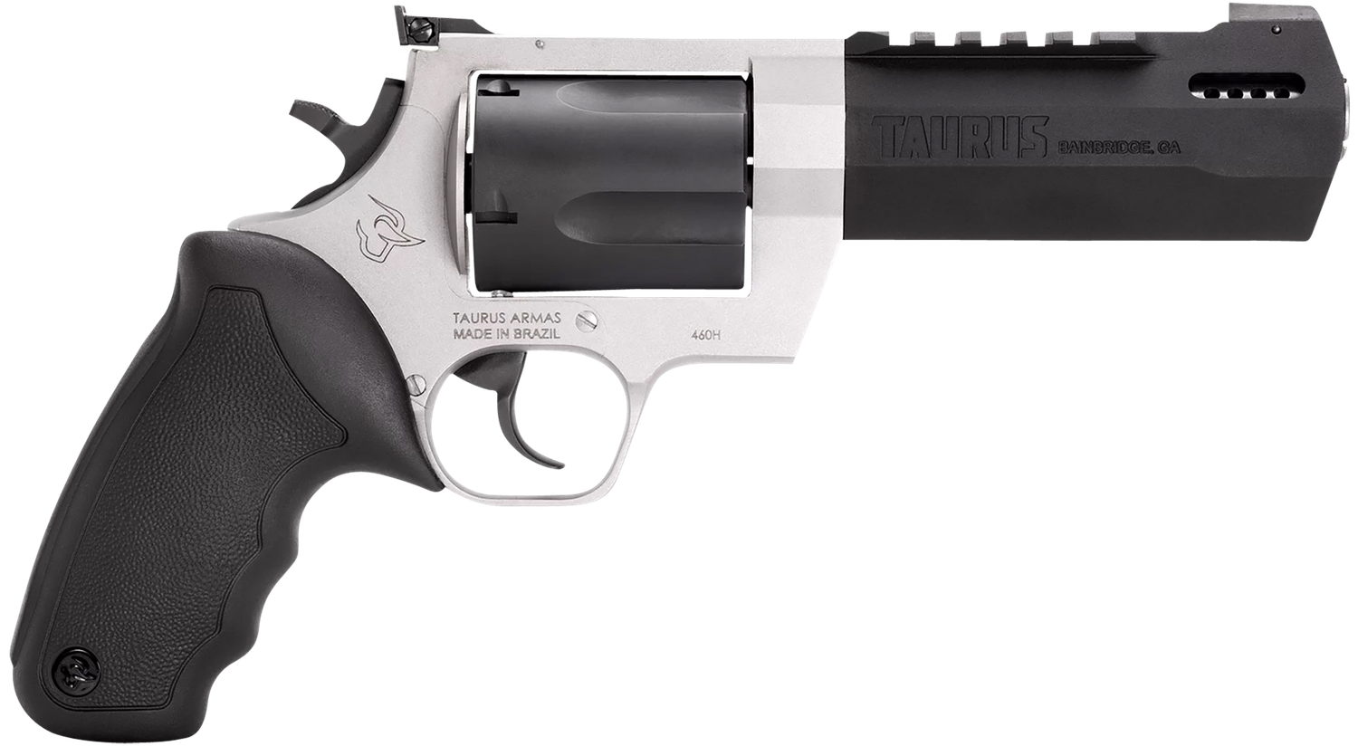 Taurus Raging Hunter Revolver 2460055RH, 460 S&W Mag, 5.12", Black Rubber Grips, Stainless Steel Finish, 5rd