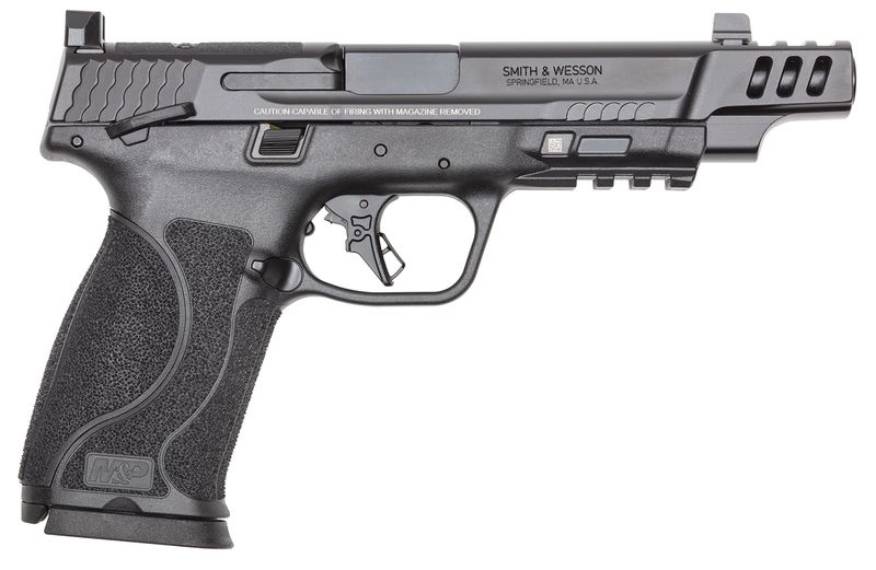 Smith and Wesson M&P Performance Center M2.0 Optic Ready Pistol 13916, 10mm Auto, 5.60in, Interchangeable Palmswell Grip Inserts, Black Finish, 10 Rds