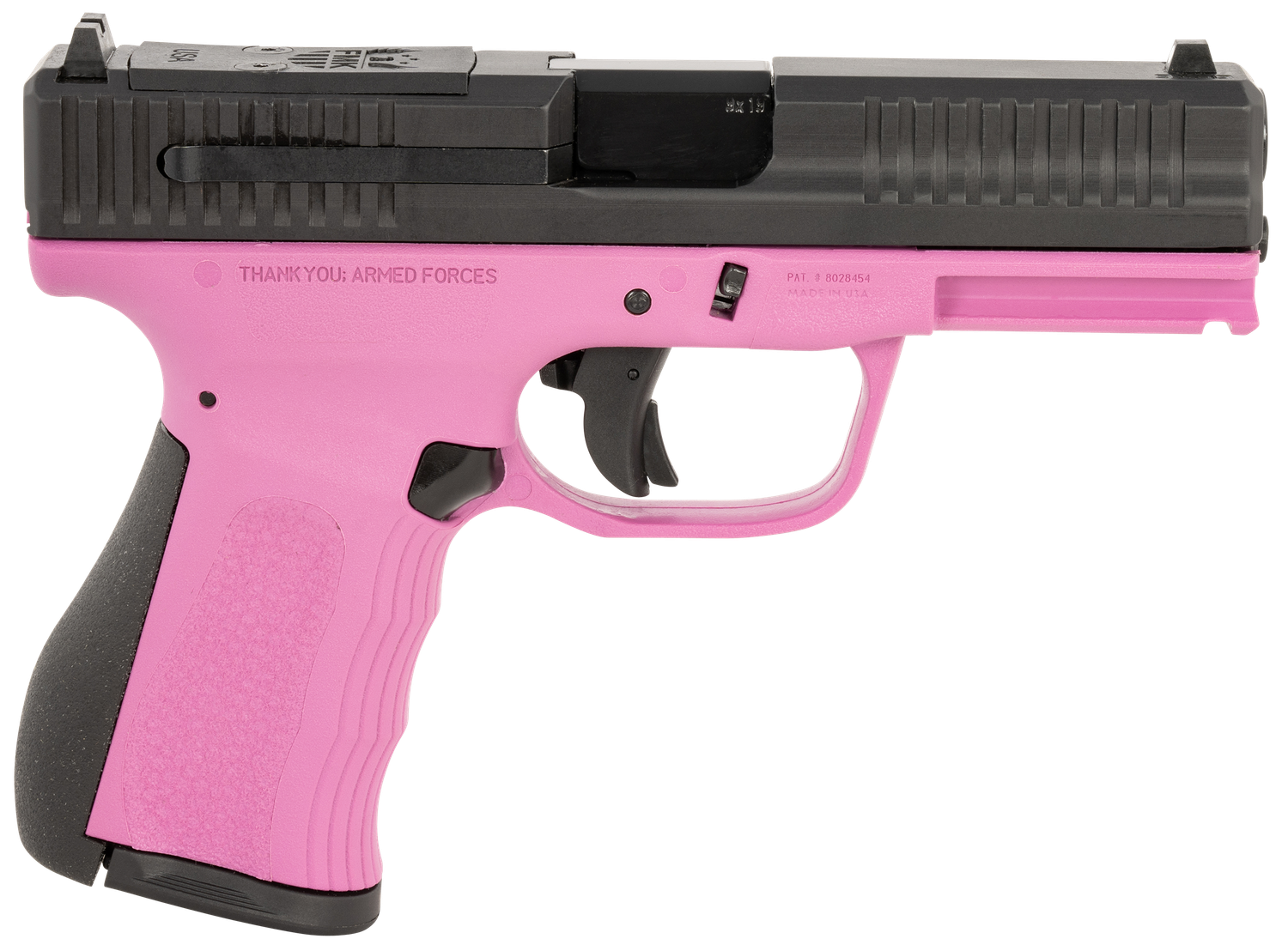 FMK G3 Optic Ready Pistol FMKG49PK, 9mm Luger, 4in, Black Backstrap Grips, Pink Finish, 14 Rds