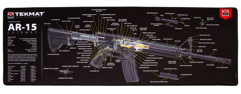 TekMat Cutaway AR-15 Cleaning Mat (TEKR44AR15CA)