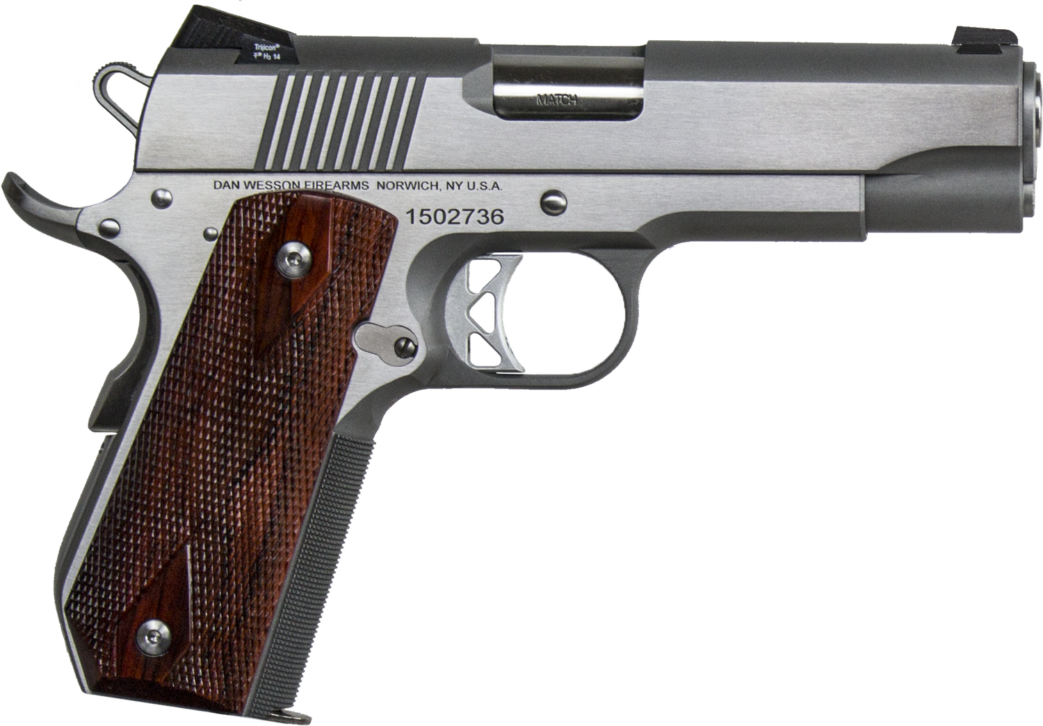 CZ-USA Dan Wesson 1911 Commander Classic Pistol 01912, 45 ACP, 4.25", Stainless Finish, 9 Rds
