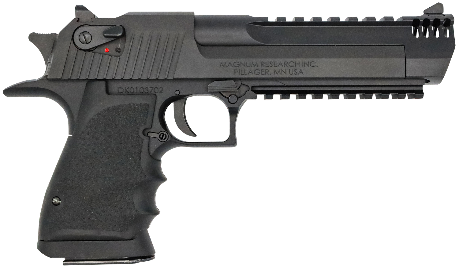Mag Research Desert Eagle Mark XIX, DE357L6IMB, 357 Mag, 6", Black Hogue Grips, Black Anodized Finish, 9 Rds