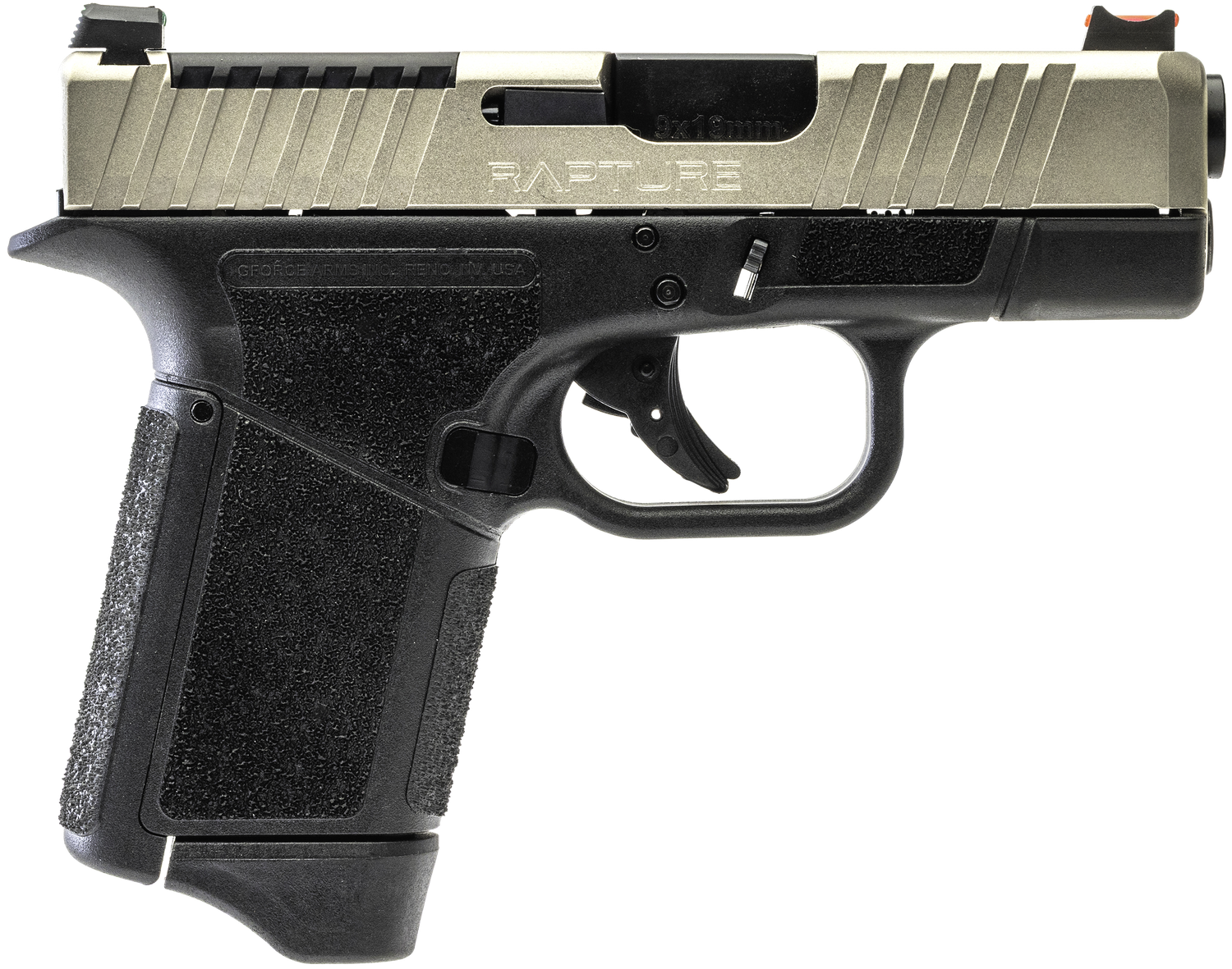 GForce Rapture Optic Ready Pistol GF932512GN, 9mm Luger, 3.25in, Gray Cerakote Finish, 12 Rds