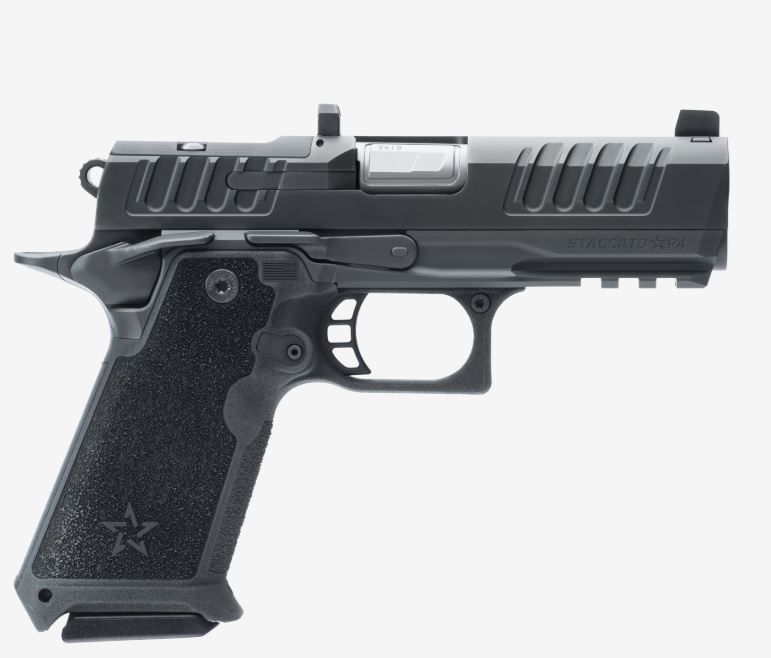 Staccato HD P4 2011 Pistol  20-1200-000006, 9mm, 4", Textured Polymer Grips, DLC Black Finish, Stainless Barrel, Optic Ready, 18 Rds