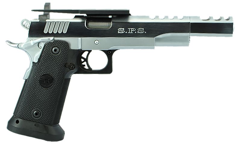 Tri-Star SPS Vista Long 1911 Pistol 85680, 38 Super, 5.50in, Black Polymer Grips, Chrome Finish, 21 Rds