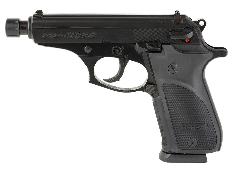 Bersa Thunder 380 Plus Pistol T380PM15X, 380 ACP, 4in, Matte Black Finish, 15 Rds