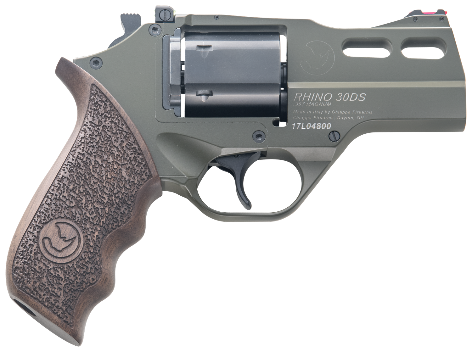 Chiappa Rhino Revolver CF340285, 357 Mag, 3", Walnut Grips, Blued Finish, 6 Rd
