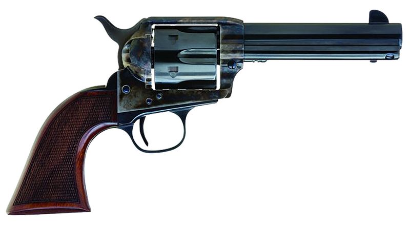 Cimarron Arizona Ranger Revolver AR410, 45 Colt (LC), 4.75in, Checkered Walnut Grips, Steel Frame Finish, 6 Rds