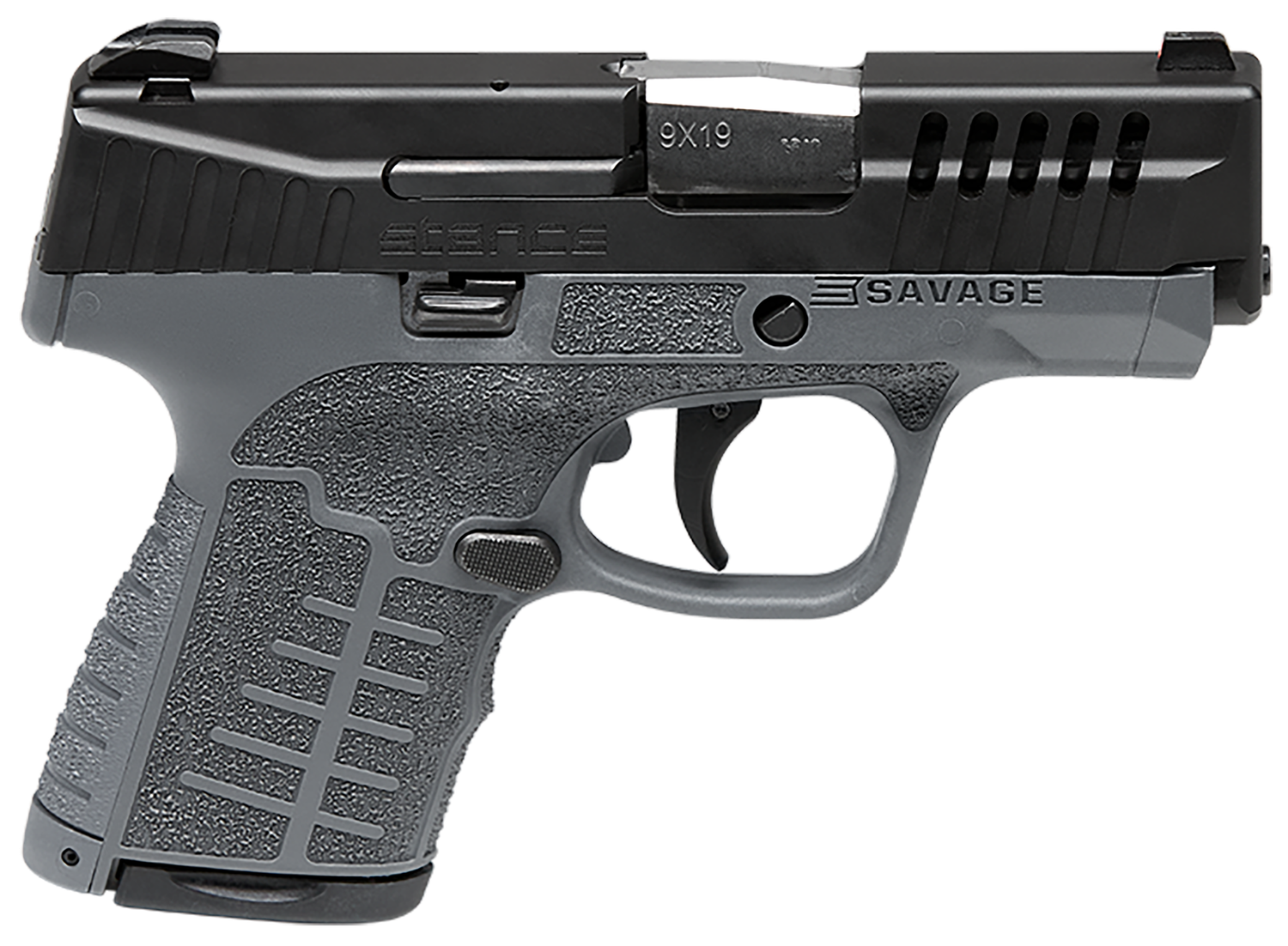 Savage Stance Pistol 67011, 9mm Luger, 3.20in, Gray Interchangeable Backstrap, Gray Finish, 7 Rds