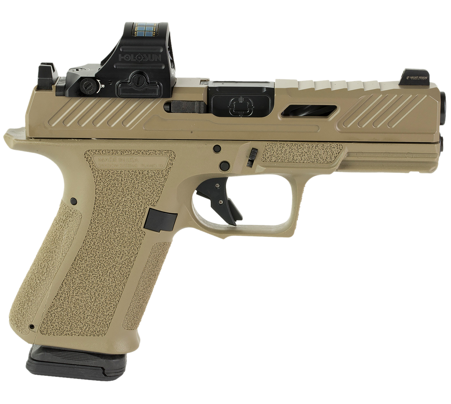 Shadow Systems MR920 Elite Combat, SS1024H, 9mm 4", Nitride Match Grade Barrel, FDE Finish, w/Holosun 507C Optic, 15+1