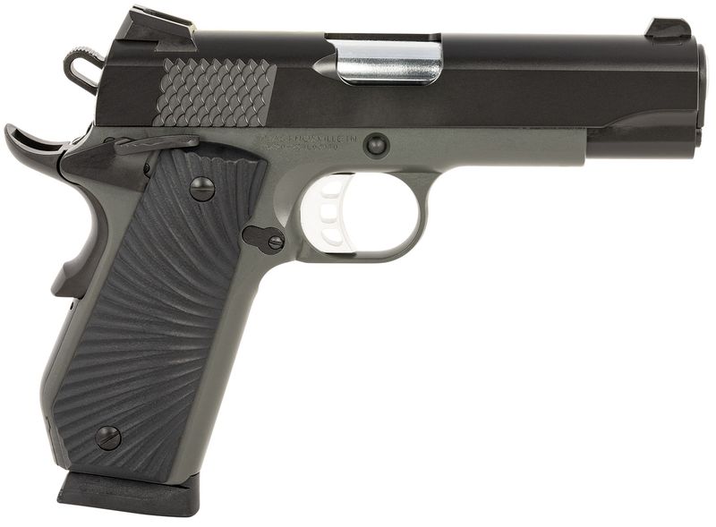 Tisas 1911 Stingray Pistol 10100106, 9mm Luger, 4.25in, Black Sunburst G10 Grips, Black Cerakote Finish, 9 Rds