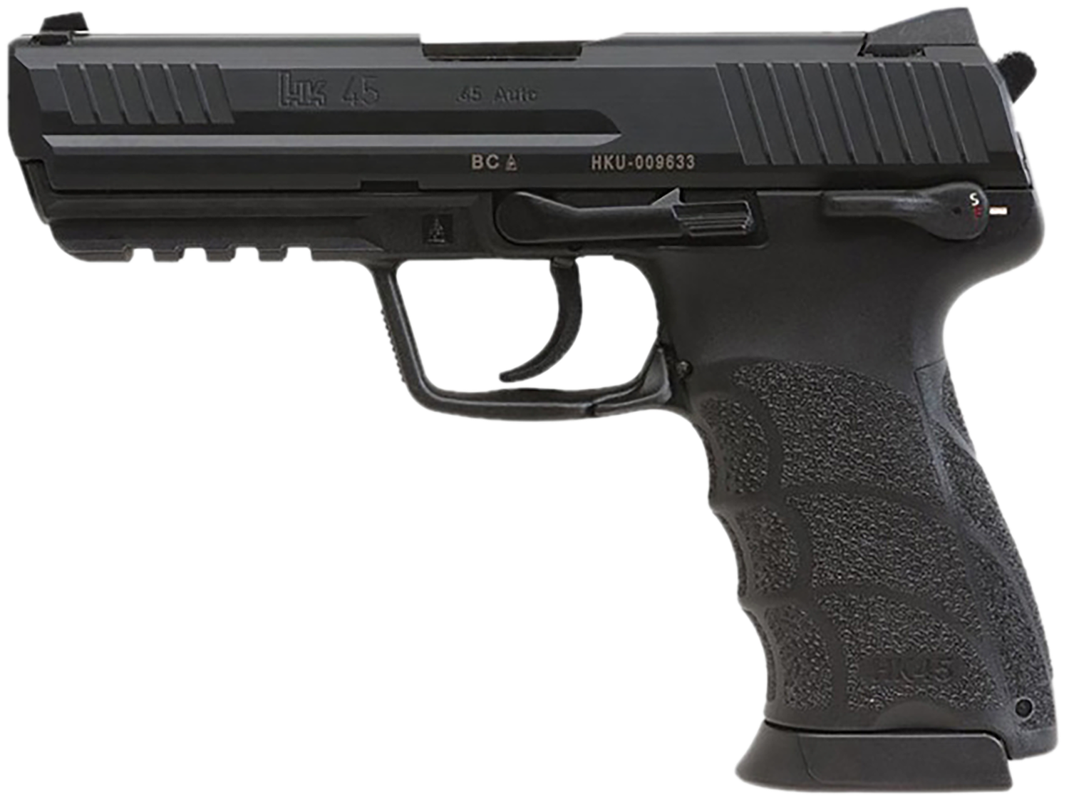 Heckler & Koch HK45 V1 Pistol 81001113, .45 ACP, 4.46in, Black Finish, 10 Rds