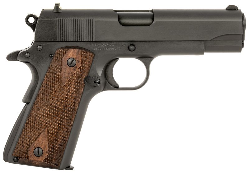 Tisas 1911 A1 Tank Commander Pistol 10100114, 45 ACP, 4.25in, Turkish Walnut Grips, Manganese Phosphate Coated Finish, 7 Rds