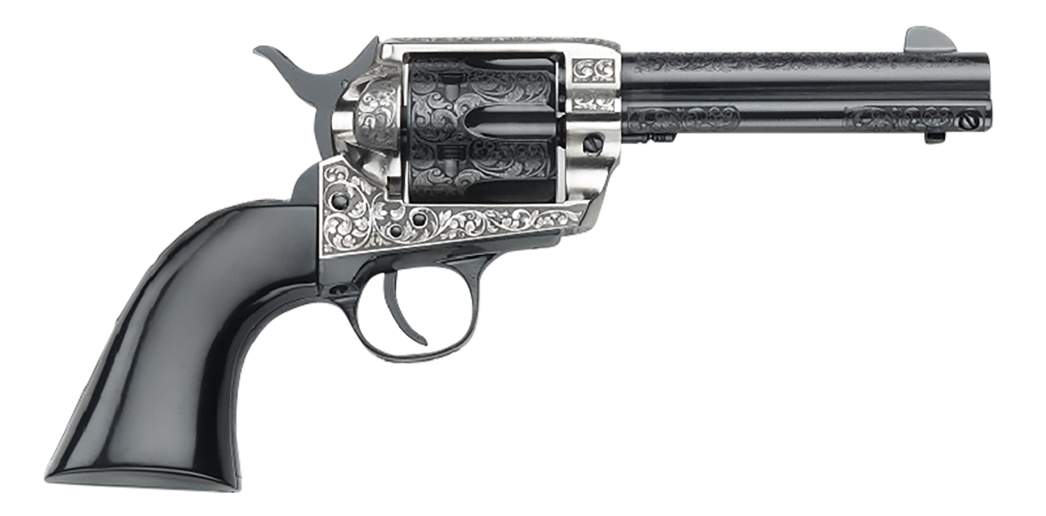 Pietta 1873 Great Western II Gambler's Royale Revolver GW45GR434NMUB, 45 Colt (Long Colt), 4.75in, Black Wood, Steel Frame Finish, 6 Rds