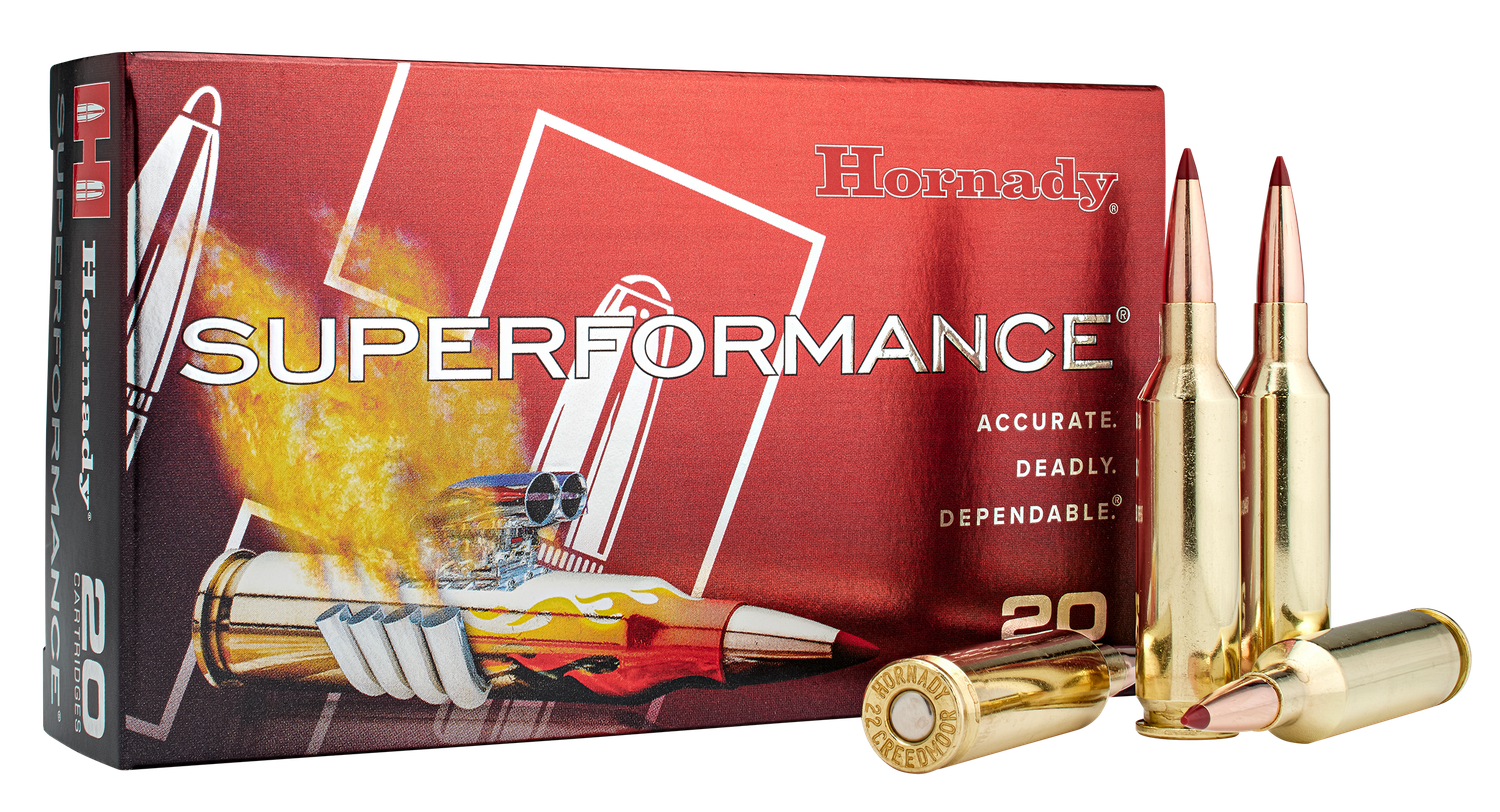 Hornady Superformance Rifle Ammunition 83413, 22 Creedmoor, CX, 65 GR, 3650 FPS, 20 Rd/Bx