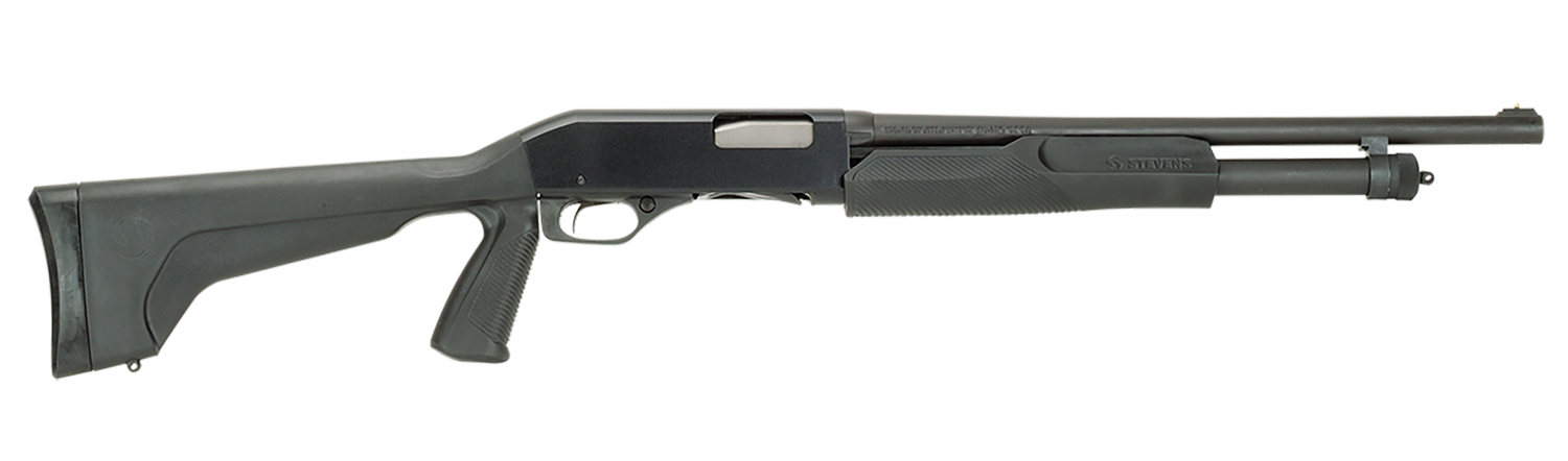 Savage Stevens 320 Pump Security Shotgun 19485, 12 Gauge, 18.5 in, 3 in Chmbr, Pistol Grip Stock, Black Finish