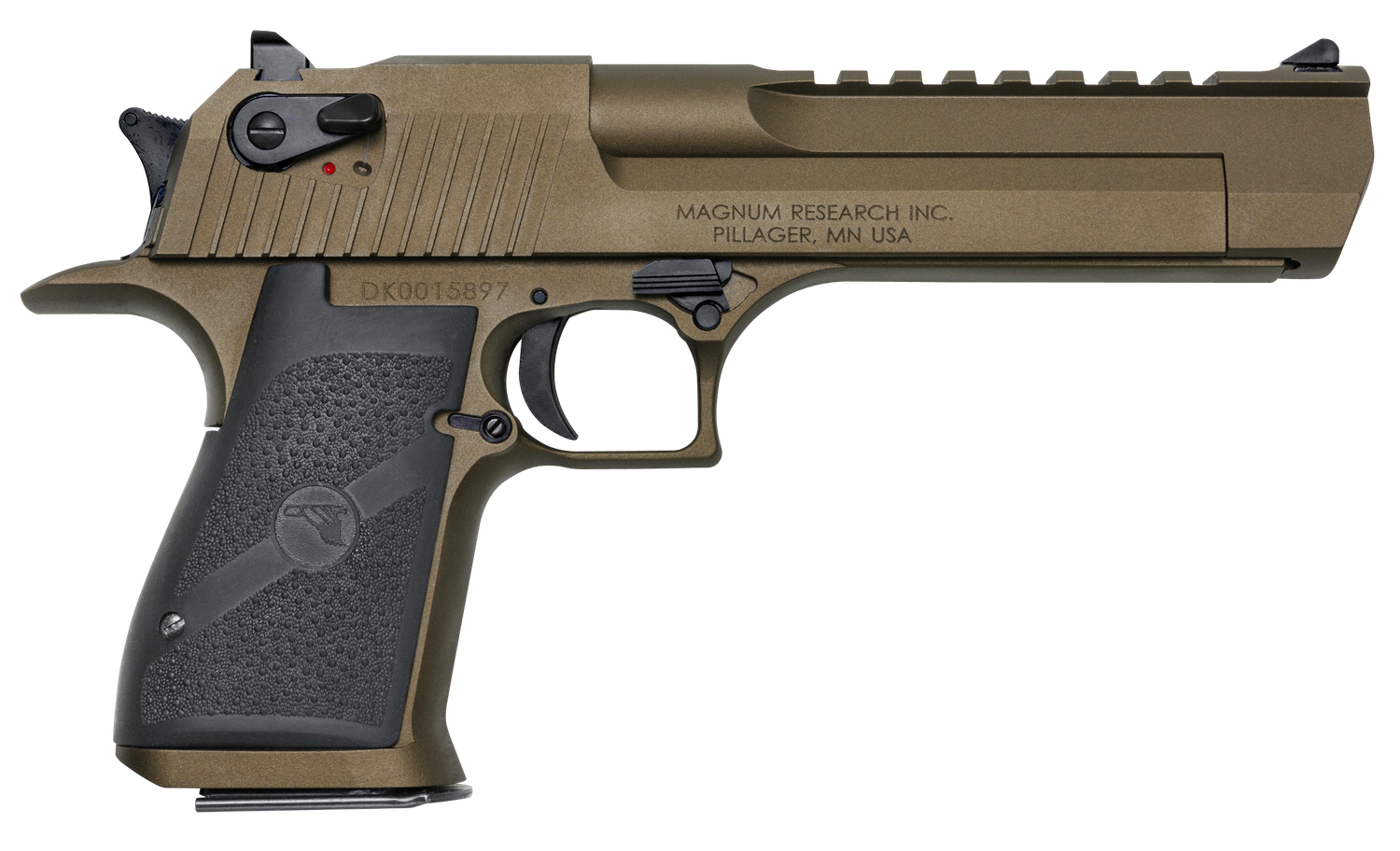 Magnum Research Desert Eagle Pistol DE50BB, 50 AE, 6", Black Grips, Burnt Bronze Finish, 7 Rds