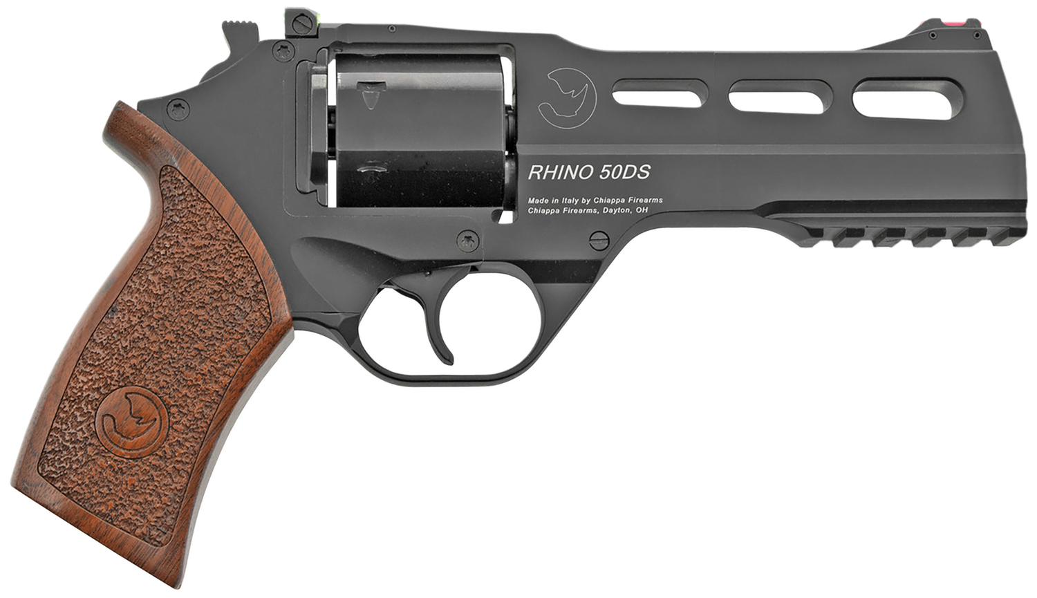 Chiappa Rhino 50DS Revolver 340220, 357 Mag, 5", Walnut Grips, Black Aluminum Alloy Finish, 6 Rds
