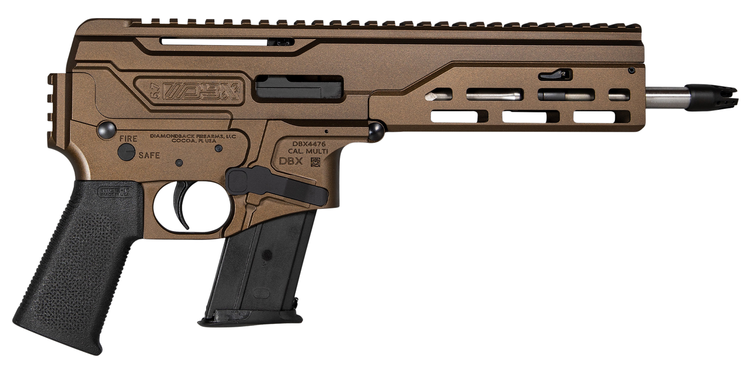 Diamondback DBX Pistol DB1614L071, 5.7x28, 8in, MagPul MOE K Grip, Bronze Finish, 20 Rds
