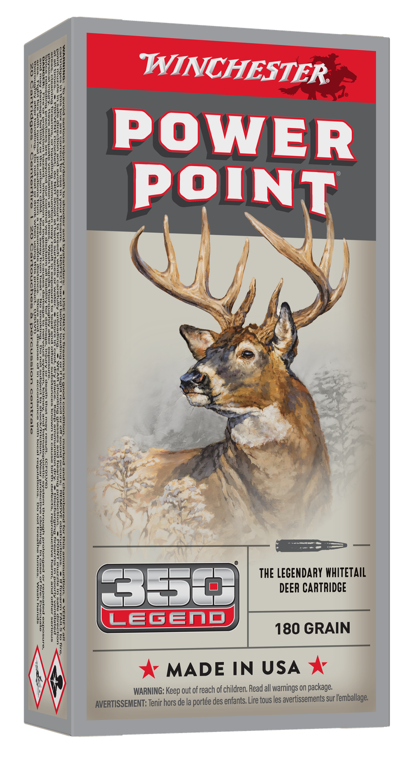 Winchester Super-X Rifle Ammunition X3501, 350 Legend, Power-Point, 180 GR, 2100 fps, 20 Rd/bx