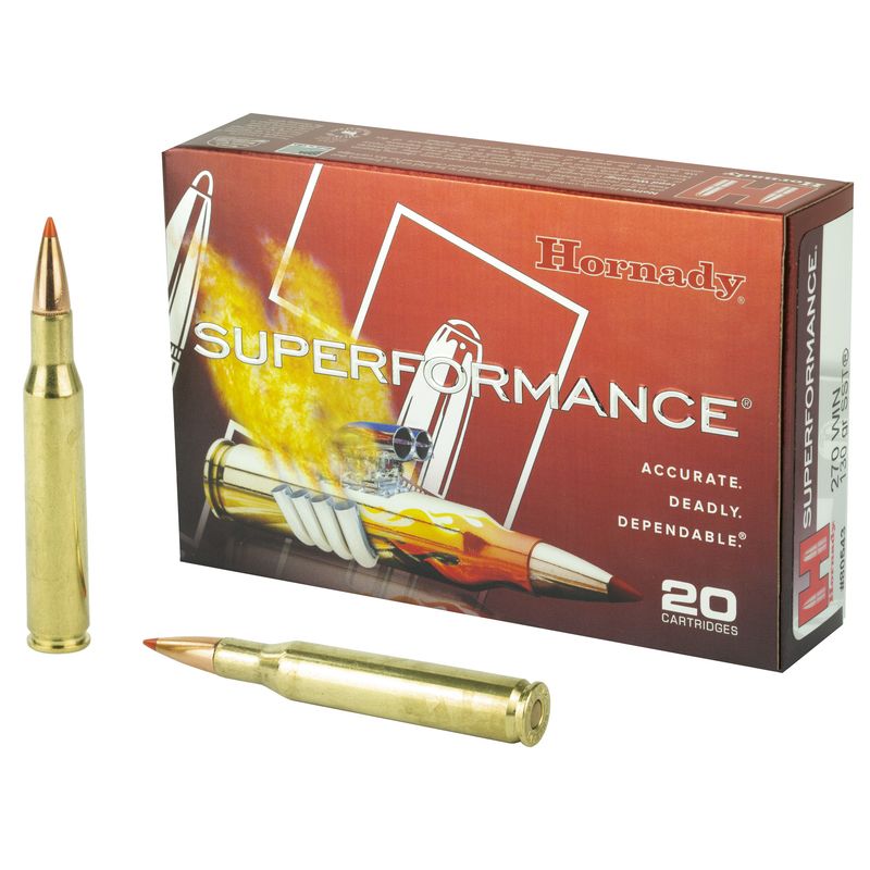 Hornady Superformance Rifle Ammunition 80543, 270 Winchester, SST, 130 GR, 3200 fps, 20 Rd/bx