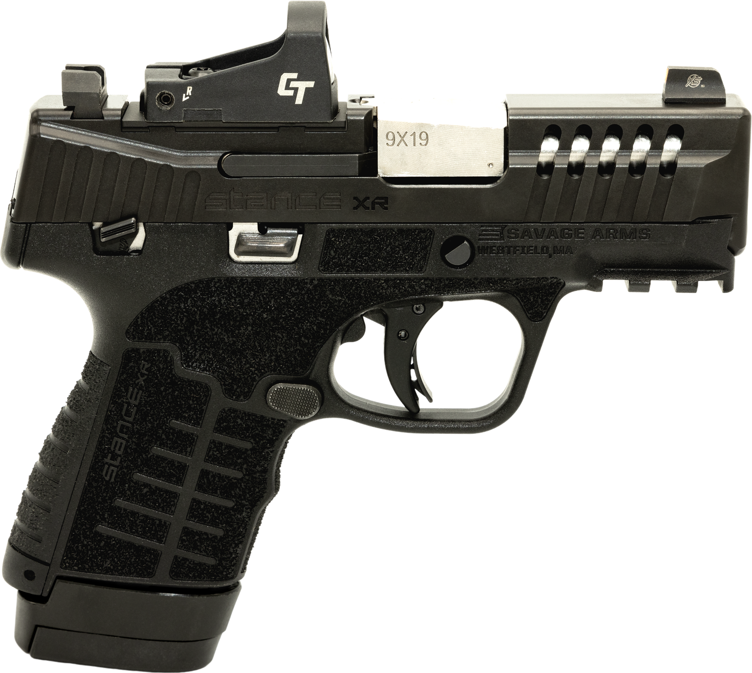 Savage Stance XR Pistol 67054, 9mm Luger, 3.20in, Black GFN, Black Nitride Finish, 13 Rds