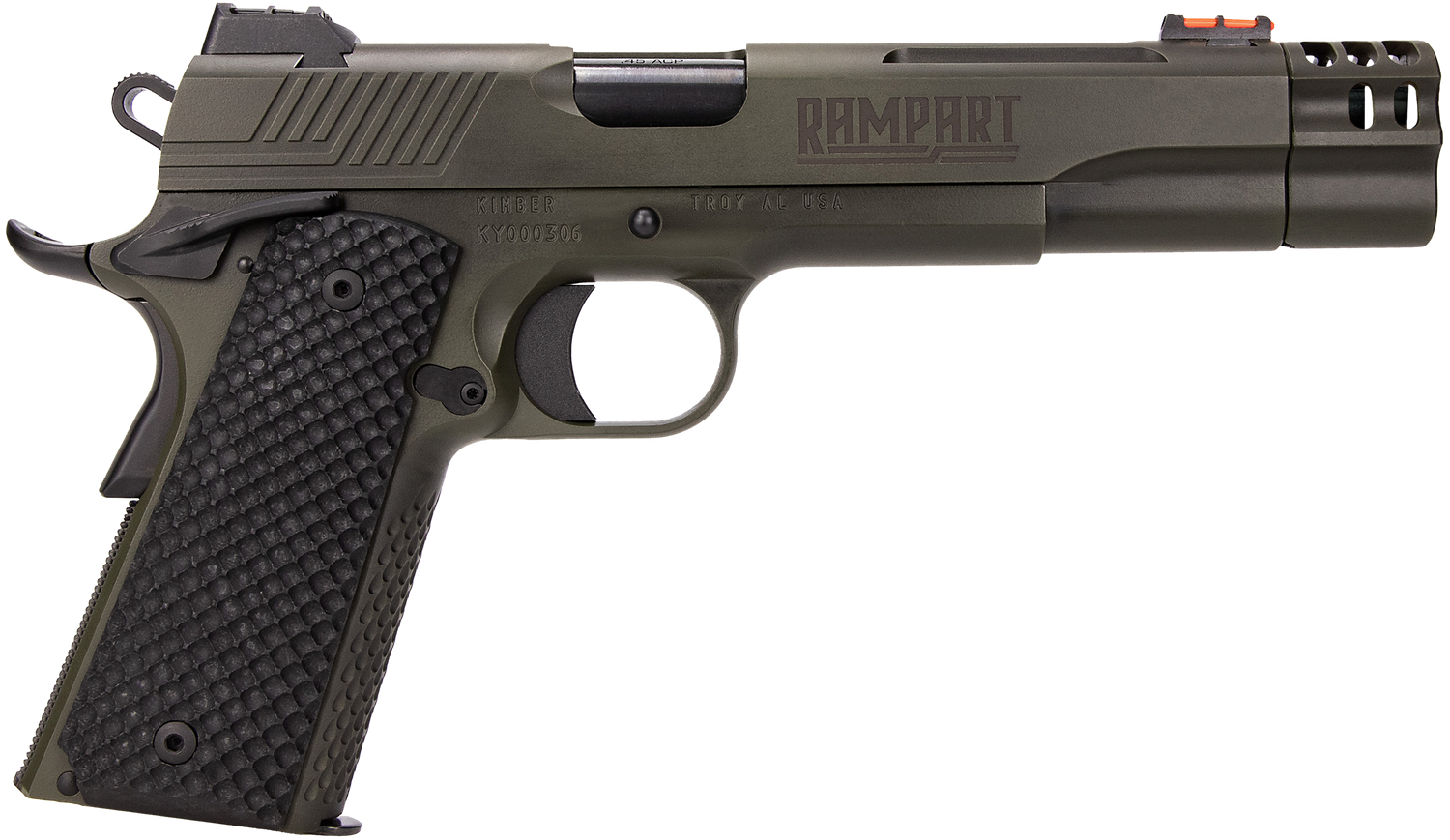 Kimber Rampart Pistol 3000468, 10mm, 5in, nc 3000468 Rampart  10mm 8+1 5" Cerakote Stainless Steel Slide G10 Grips, Cerakote Finish, 8 Rds