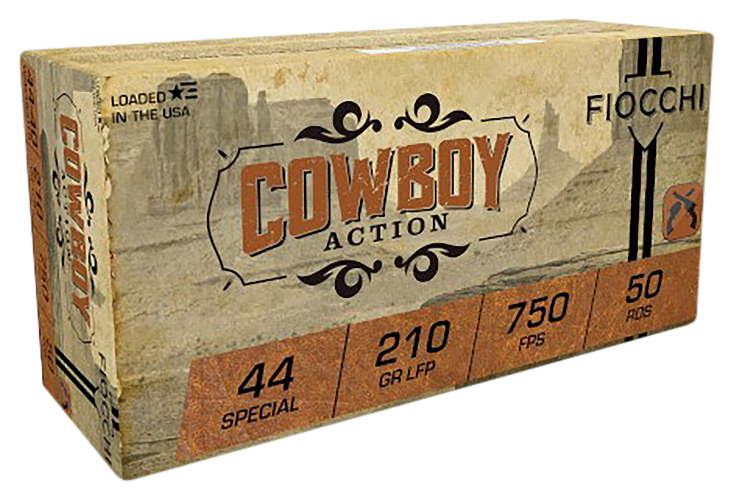 Fiocchi Shooting Dynamics Handgun Ammunition 44SCA, 44 Special, Lead Round Nose Flat Point, 210 GR, 50 Rd/bx