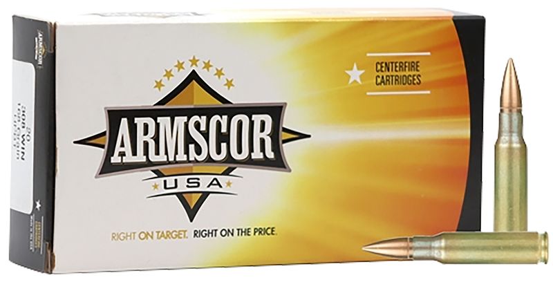 Armscor USA Competition Rifle Ammunition AC3082N, 308 Win, Hollow Point Boat Tail, 168  GR, 2700  fps, 20 Rd/bx