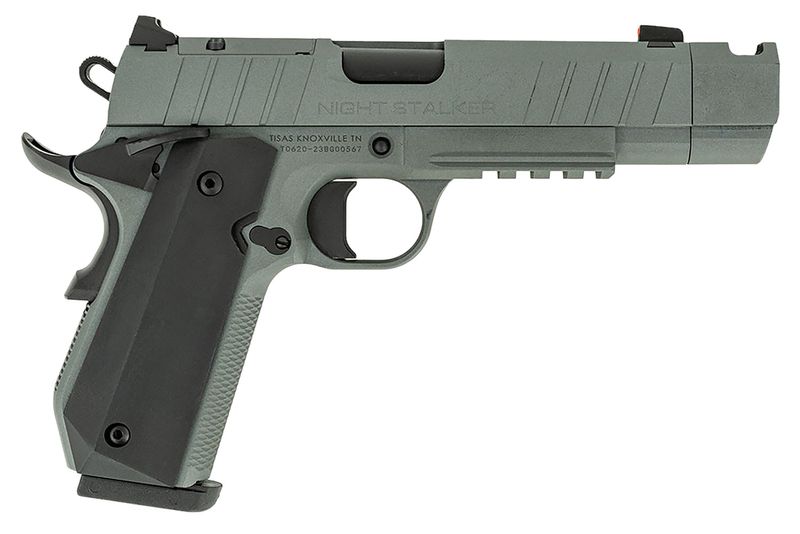 Tisas 1911 Night Stalker Pistol 10100133, 9mm Luger, 4.25in, Gray Cerakote Finish, 10 Rds