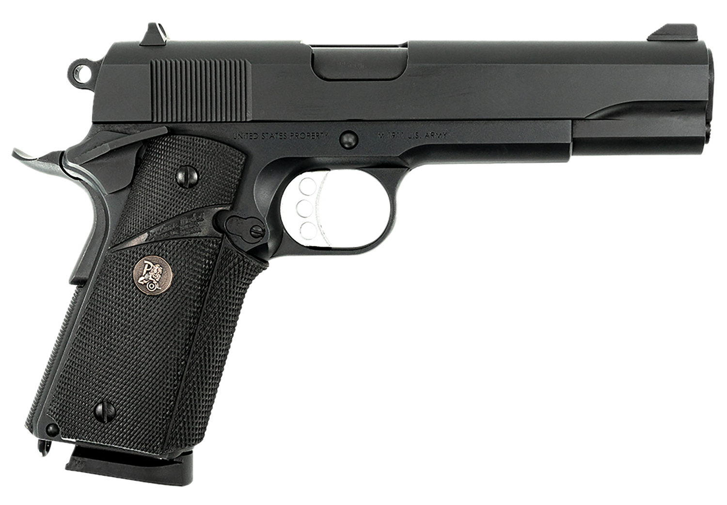 Tisas 1911 Meusoc Pistol 10100575, 45 ACP, 5in, Black Pachmayr Grips, QPQ Tenifer Cerakote Finish, 8 Rds