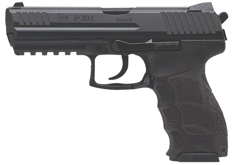 Heckler & Koch P30L V3 Pistol 81001092, 9mm Luger, 4.45in, Black Interchangeable Backstrap, Black Finish, 20 Rds