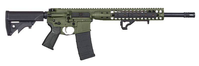 LWRC Individual Carbine Direct Impingement Rifle ICDIR3ODG16, 300 AAC Blackout, 16.10", OD Green Finish, Ambidextrous Controls, 30 Rds