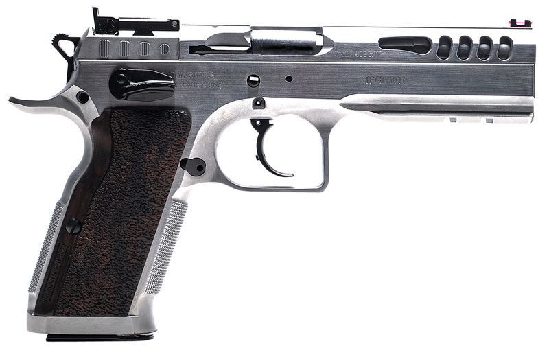 EAA Defiant Stock Master Pistol TFSTOCKM38, 38 Super, 4.75in, Wood, Hard Chrome Finish, 17 Rds