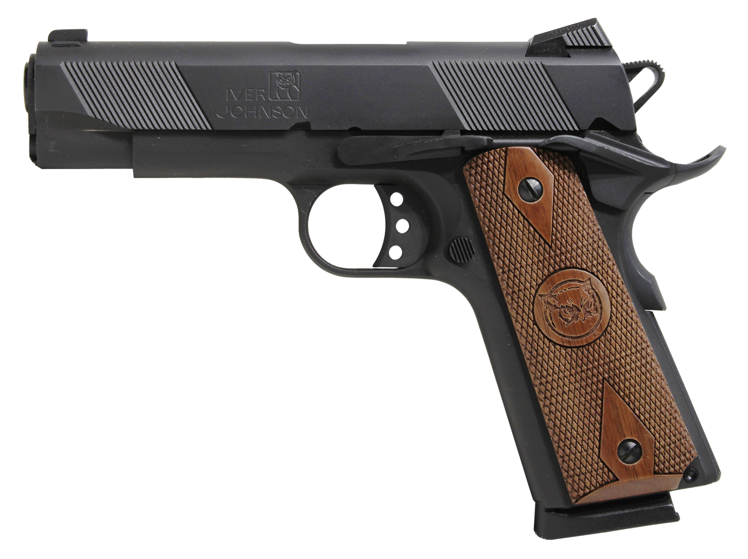 Iver Johnson 1911 Hawk Commander 70 Series Pistol HAWK, 45 ACP, 4.25", Matte Blued Finish, 8 Rds