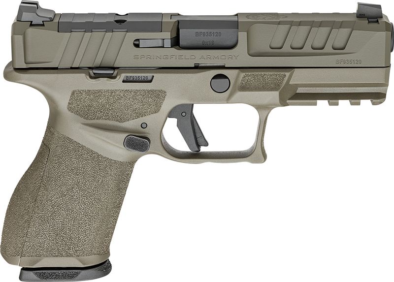 Springfield Echelon 4.0 Compact Optic Ready Pistol EC9409GU15, 9mm Luger, 4in, Textured, OD Green Cerakote Finish, 15 Rds