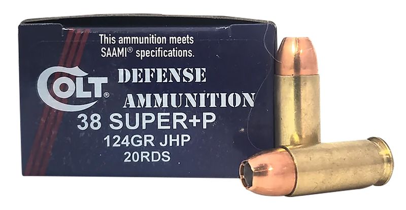 DoubleTap Defense Pistol Ammunition 38SU124CT, 38 Super, Jacketed Hollow Point (JHP), 124  GR, 1350  fps, 20 Rd/bx
