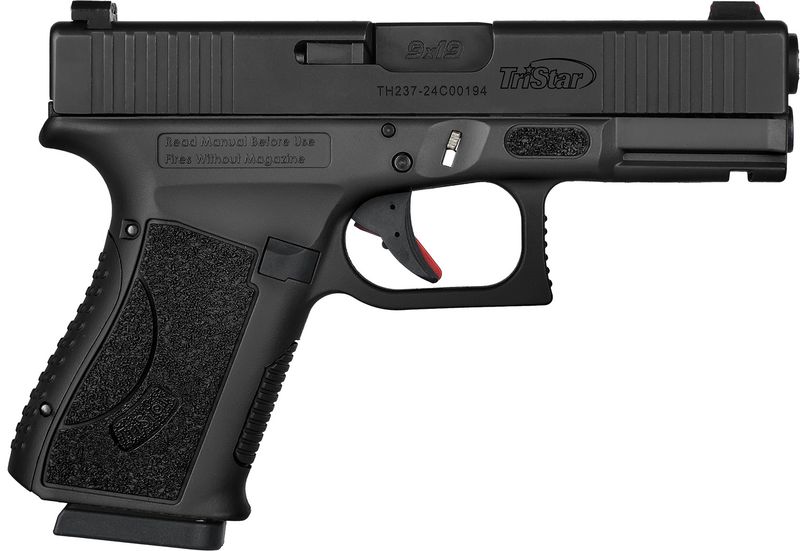 Tri-Star Apoc Pistol 85760, 9mm Luger, 4.02in, Textured Grips, Black Cerakote Finish, 15 Rds