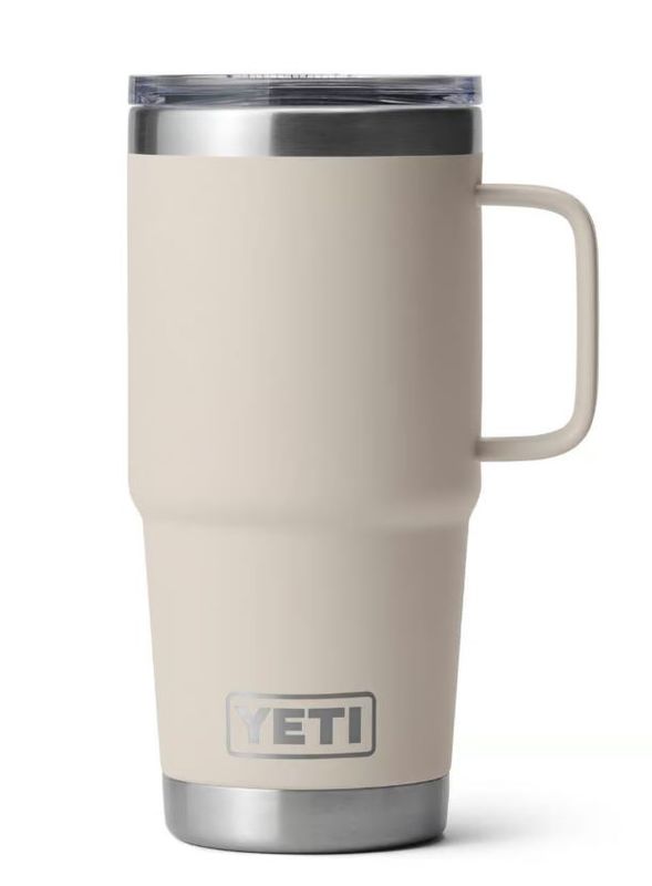 Yeti Rambler 20oz Travel Mug w/ StrongHold Lid (21071503603  ) Stainless Steel, Taupe