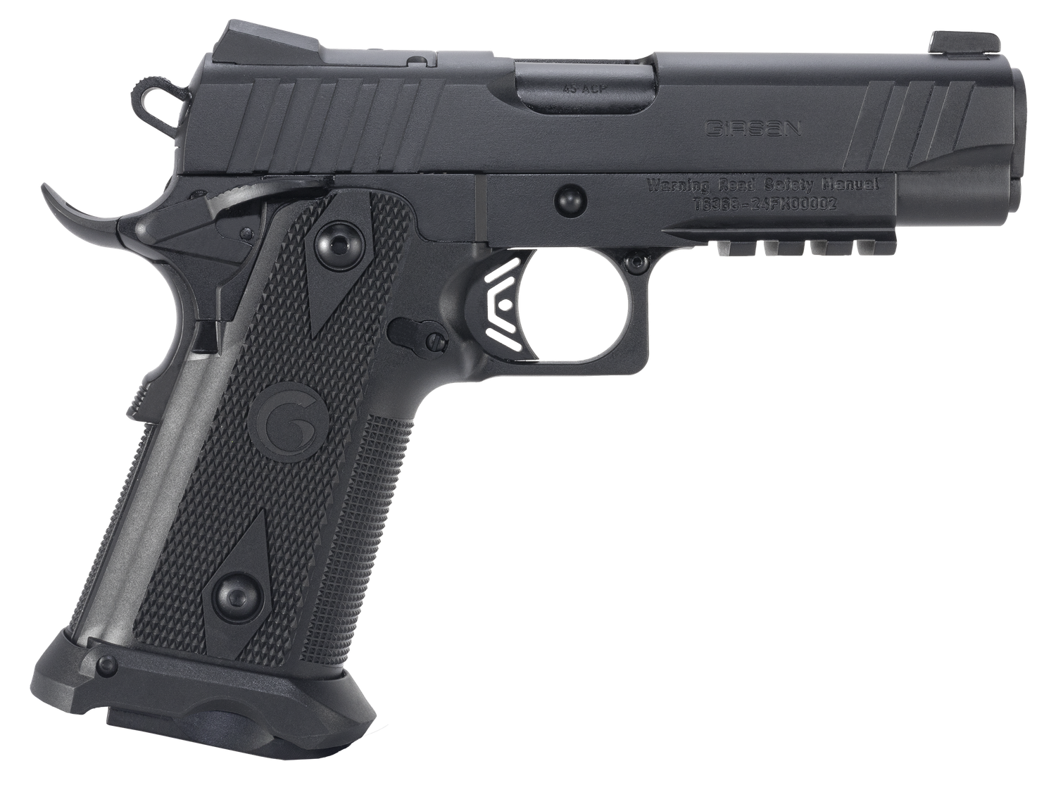EAA Witness2311 Pistol 395050, 45 ACP, 5in, Black Checkered Polymer Grips, Black Finish, 11 Rds