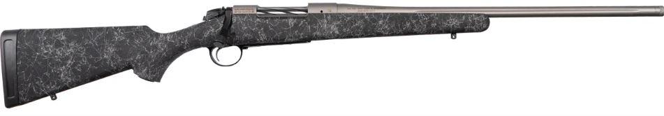 Bergara B-14 Hunter Bolt Action Rifle B14S101D, 308 Win, 18", Black/Grey Webbing Synthetic,  Stainless Fluted/Grey Cerokote, 4 Rds
