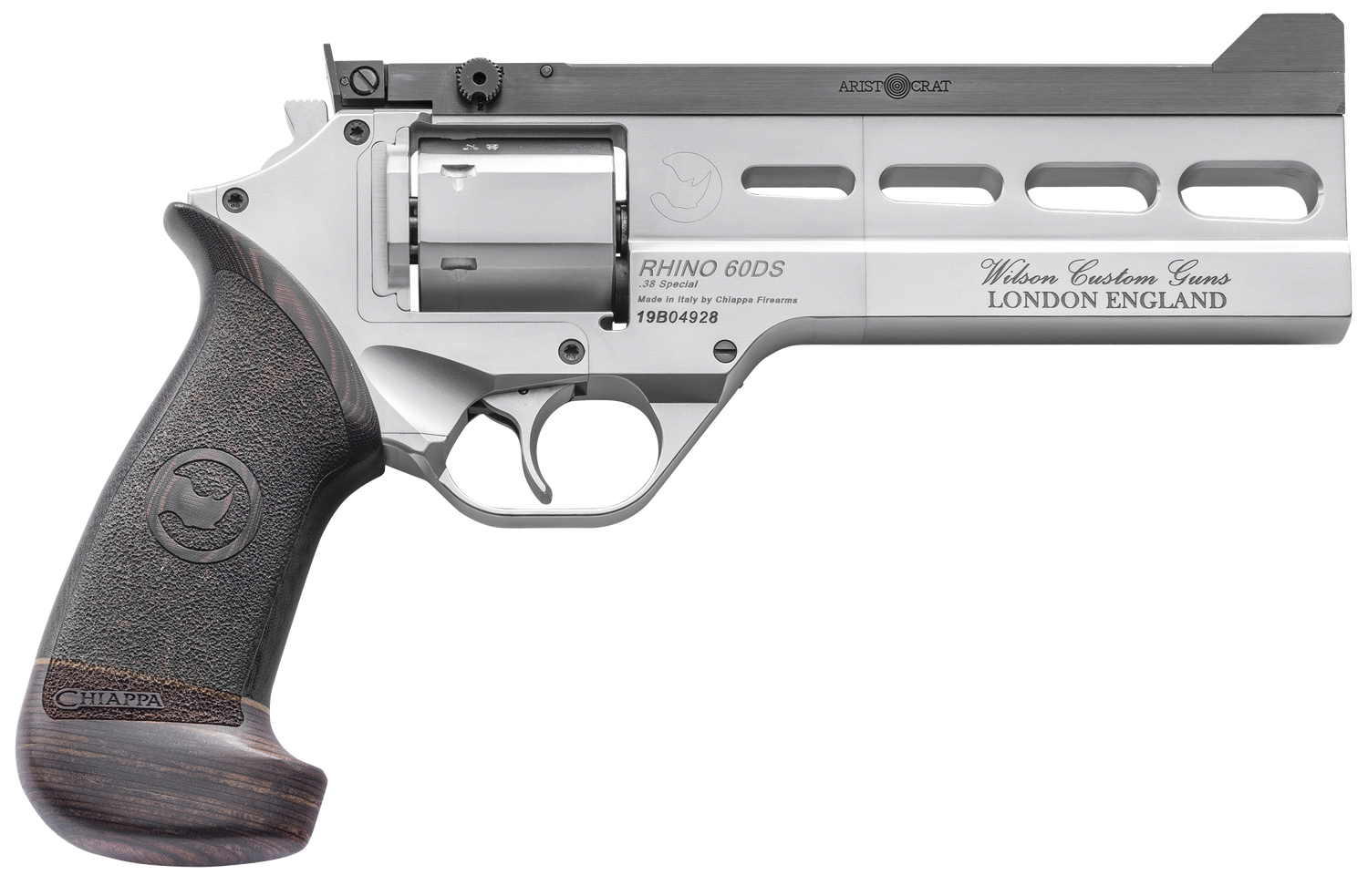 Chiappa Rhino Revolver 340302, 38 Special, 6", Black Hogue Micarta Grip, Gray PVD Finish, 6 Rd