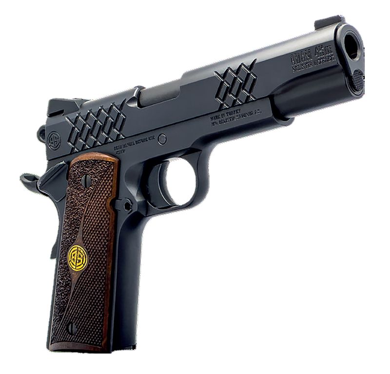 Dickinson 1911 Adam Pistol DKSN45BM, 45 ACP, 5in, Wood Grips, Matte Black Finish, 8 Rds
