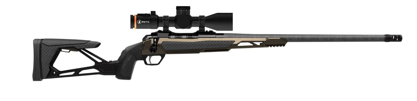 Gunwerks Endex Rifle System ENDEX227PRC, 7PRC, 22" Carbon Fiber Barrel, Skeletonized Folding Stock, FDE Finish