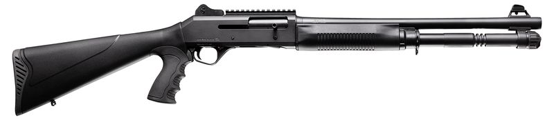 Four Peaks Imports AKSA Arms S4 Semi-Auto Shotgun 12058, 12 Ga, 18.50", 3" Chmbr, Black Stock 5 Rds