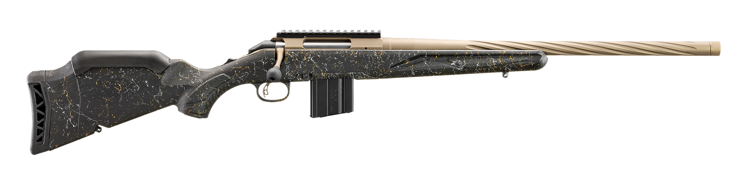 Ruger American Prairie Gen II Rifle 46998, 22 ARC, 20", Black Splatter Adj LOP Synthetic Stock, 10 Rds