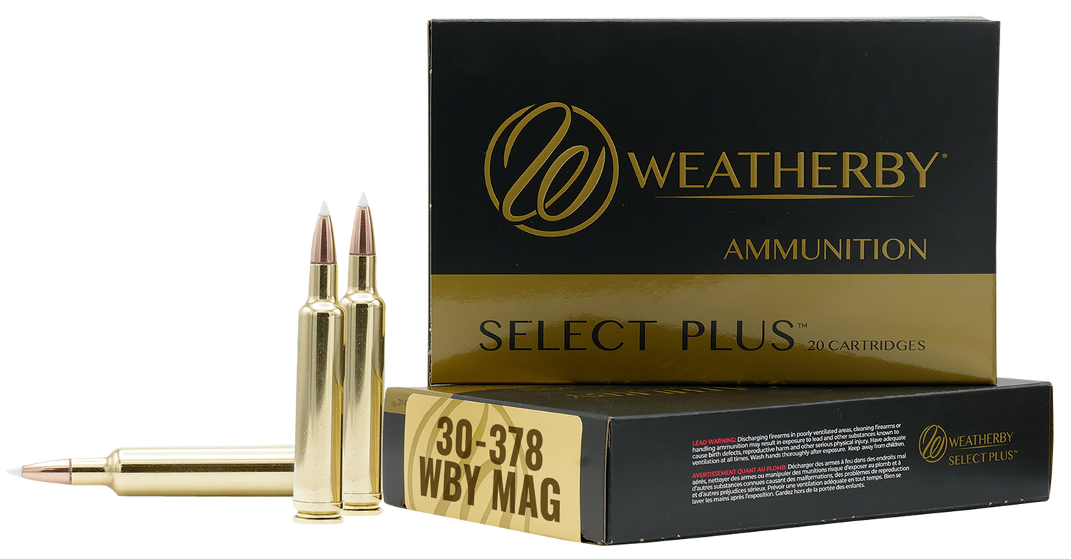 Weatherby Select Plus Rifle Ammunition H303220ELDX, 30-378 Weatherby Mag, Hornady ELD-X, 220 gr, 3500 fps, 20 Rd/Bx